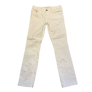 Banana Republic White Skinny Jeans Women's Sz 26 Cotton Stretch Casual Classic
